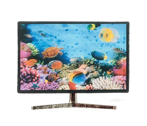 Smart Television with 3D Image of Fish